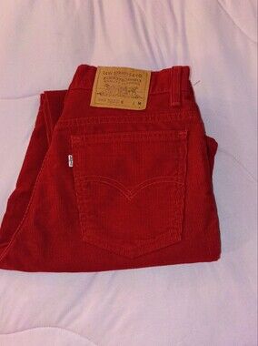 Levi's Red Corduroys Straight Leg 910 Regular Fit. Nwot